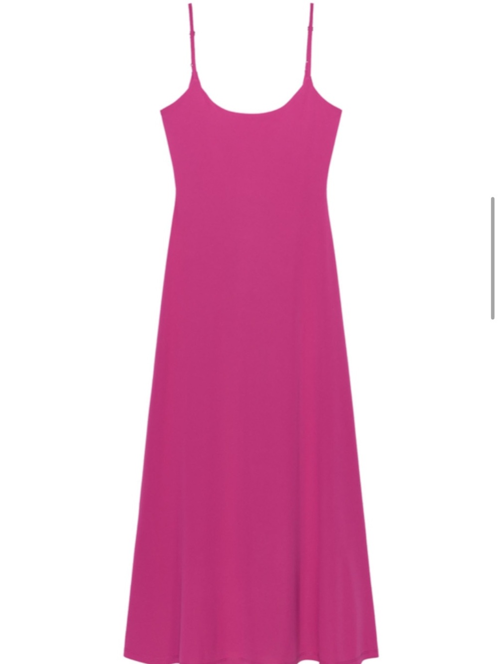 Zara Fuchsia Spaghetti-Strap Maxi Dress